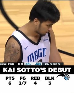 354K views · 11K reactions | Kai Sotto made his NBA debut with the Orlando Magic and put up 6 points, 4 rebounds, 3 blocks and 1 assist in 13 minutes off the bench. Kai Postgame interview: https://bit.ly/3KkZvOf Video: ESPN, NBA, Orlando Magic | Ballislife | Facebook