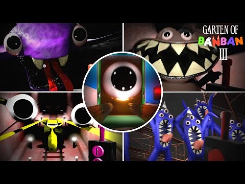 Garten of BanBan 3 - ALL NEW Monsters JUMPSCARES