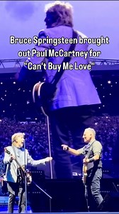 Bruce Springsteen brought out Paul McCartney for "Can't Buy Me Love" and "Kansas City" during the encore of his Liverpool show on Saturday night. 🎥 quentinlejeune1 on YouTube | BrooklynVegan