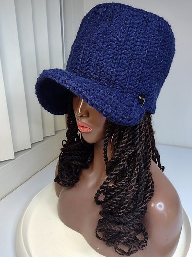 Crochet Dreadlock Hat: Rasta Tam With Brim, Fits 22-26" Head - Etsy