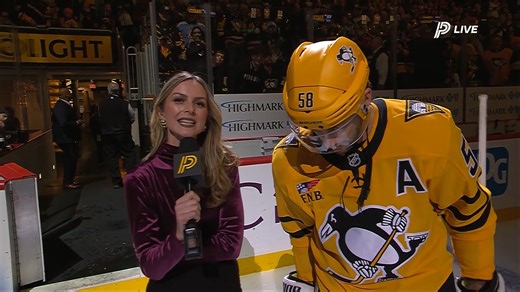 Tanger on how he was able to score the game-winning goal 🙌 "I just tried to get open for Sid. Obviously, he's an elite passer, and when you get open, he's going to find you." | SportsNet Pittsburgh