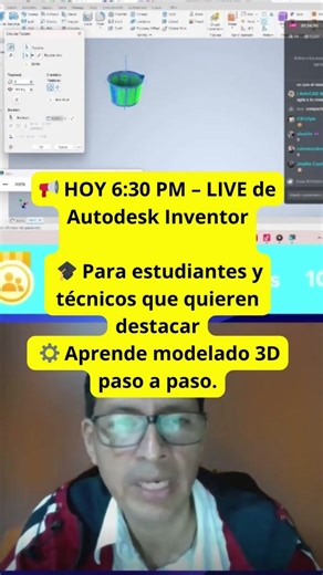 Dibujo Técnico y Modelado en Autodesk Inventor en Vivo