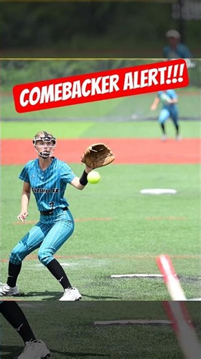😱 She Snagged This Comebacker! #softball #Shorts #highlights