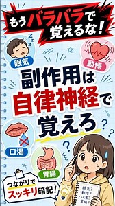 副作用は丸暗記しない！自律神経で一気に整理 #登録販売者 #登録販売者試験 #1分知識