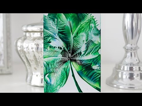 Enaustic - Einfaches grünes Blatt - Perfekt für Anfänger