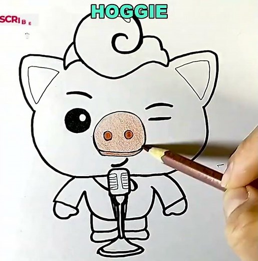 Dibujamos y Coloreamos a Hoggie de Plim Plim | Bailando el Hoggie Hoggie | Dibujos para Niños