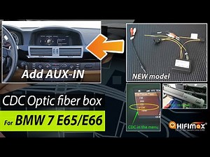 BMW 7 series E65 E66 CDC Simulate Optical Fiber Box add AUX-IN auxiliary for E65 E66 solved no sound