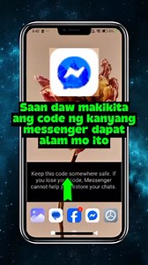 179K views · 1.7K reactions | Saan makikita ang code ng iyong messenger? Magagamit mo ito pangrestore ng chat history mo. #Messenger #chathistory #code #tutorialvideo | Musbe Reel | Facebook