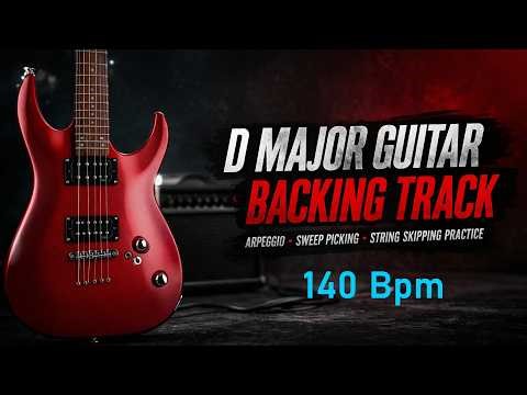 [ 140 Bpm ] D Major Guitar Backing Track for Practice