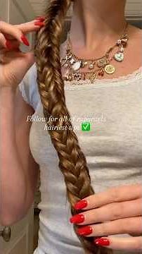 4 sided fishtail braid ✨🐟🤯 #protectivehairstyles #braidtutorial