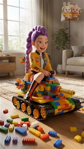 The LEGO WAR Begins! 😱 Lio, Lili & Rumi’s CRAZY Creations Go TOO FAR! #shorts