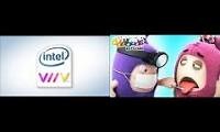Mix of 2 videos from youtube : Oddbods vocoded with Full Intel Logo History