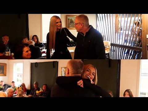 surprising my dad on his birthday