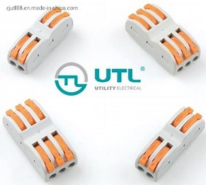 [Hot Item] Multipurpose Terminal Block 2 in 2 out 4 Poles Compact Splicing Wire to Wire Connector