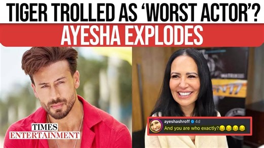 Ayesha Shroff slams troll with 'And you are who exactly?' after Tiger Shroff is told to quit acting