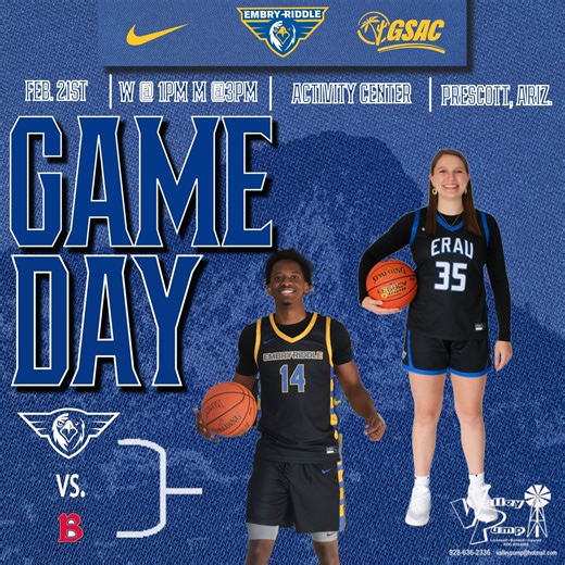 Embry-Riddle AZ Athletics | IT'S GAMEDAY! 🏀 : 🦅🆚 Redhawks ⏰: W @ 1pm/ M @ 3pm 🏟️: Activity Center 📍: Prescott, Ariz. 📊:... | Instagram
