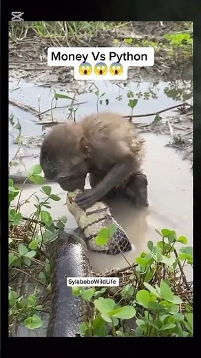 Python snake Vs monkey #wildlife wild life animals Natgeo wild animals
