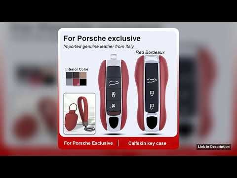 Leather Fob Remote Keys Case Key Cover Key Shell Replace For Porsche Boxster Cayman 911 Panamera Cay