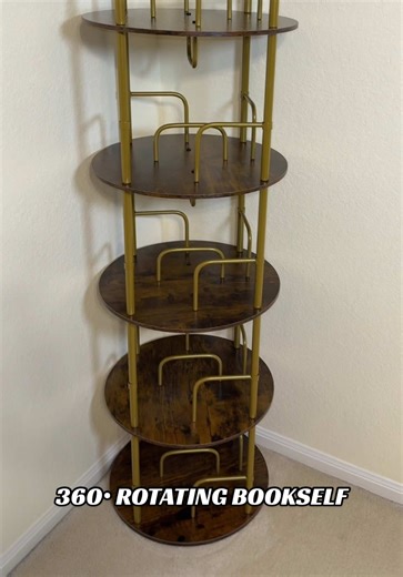 Rotating Bookshelf for Aesthetic Spaces
