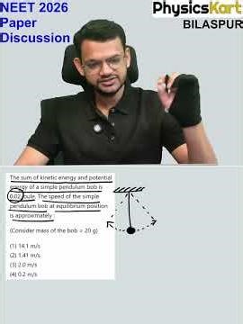 Pendulum Energy Problem 🔥 | NEET 2026 Physics Solution | PhysicsKart Bilaspur