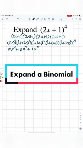 Expand a binomial #brianmclogan #freemathvideos #math #algebra2 #binomialexpansion #precalc #mathhelp #mathteacher #mathclass #mathhomework