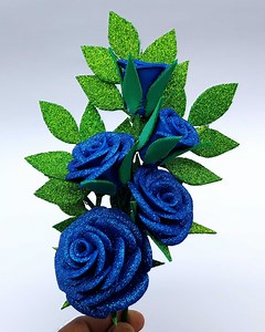 279K views · 3.1K reactions | Wow!! Wonderful rose flower making very easy tutorial at home - Amazing gift ideas with eva glitter foam sheet paper rose flower from foamiran #diy #gift #roses #flowers | Craftsome | Facebook