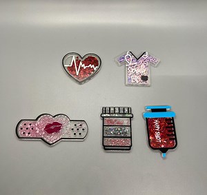 Flatback One Sided Shaker Acrylics Medical Heart Scrub Bandage Pill Bottle Happy Shot DIY Ideas Gift Ideas - Etsy