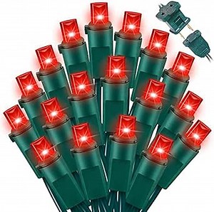 LAMPHOME Valentine's Day Red Lights, 64.8FT 300 LED Christmas Mini Tree String Lights, Valentines Lights Waterproof Christmas Decorations for Outdoor Indoor Xmas Patio Home Party Garden Yard Decor