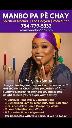 MANBO PA PÈ CHAY? ✨ 📞 754-778-5532 🌐 WWW.VOODOO365.COM Lè ou chwazi Manbo Pa Pè Chay, ou chwazi sekirite, lafwa, ak viktwa. 🔥 | Shell Creole