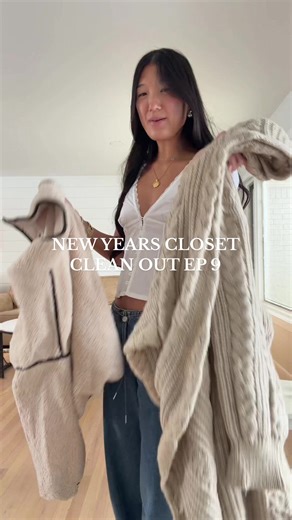 ep 9 of cleaning out my closet before 2026 🤍 Imk which to keep / get rid of!! (be very honest) #closetcleanout #keeporreturn #closetorganization