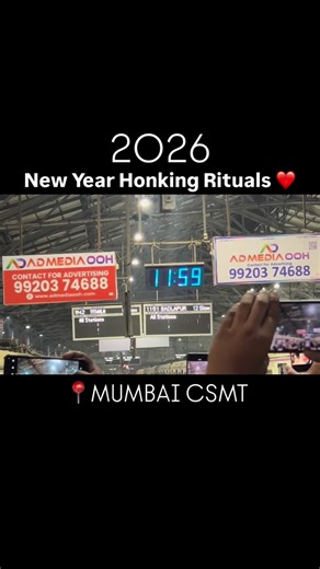 Dev Pitroda on Instagram: "New Year Honking Rituals At Mumbai Chhatrapati Shivaji Maharaj Terminus 🚂❤️ . You Can Subscribe Our YouTube Channel From The Link In Profile 🔗 . #instagram #reels #indianrailways"