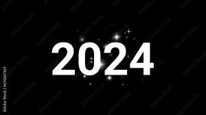 New year 2024 animation. Happy new year 2024