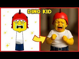 Incredibox Sprunki NEW OC - Dino KID X Gary X Nyan Cat As Humans In Real Life