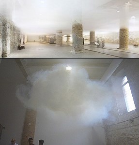 Building with a Real Cloud Trapped Inside
