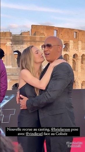 Brie Larson with Vin Diesel at the “Fast X” movie premiere in rome, italy. #brielarson #vindiesel