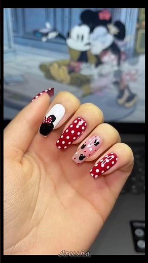 Minnie mouse nails art #nailinspo #nailart #nails #naildesign #nailtutorial # nailpolish #nails