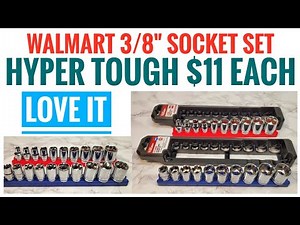 Review Walmart 3/8 Inch Drive Socket Set $11 Hyper Tough METRIC & STANDARD