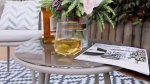 NUU GARDEN 3 Piece Outdoor Bistro Set, Woven Rope Conversation Patio Set, All Weather Patio Furniture Chairs and Table with Cushions for Garden, Deck, Backyard, Balcony, Porch, Dark Gray