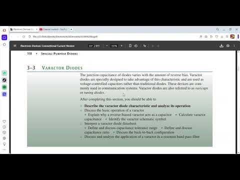 3.3 Varactor Diodes & 3.4 Optical Diodes (LED & Photodiode)