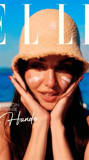 Unbelievable Beauty! Hande Erçel's Stunning Summer Vibe ☀️ #HandeErçel #ELLE #shorts #handeerçel