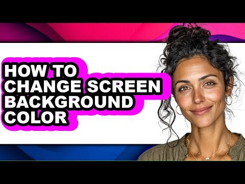 How to Change Screen Background Color (easy Method)
