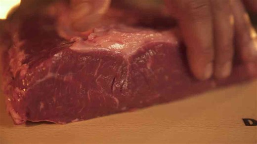 This 1.5kg roast beef was cooked over pure fire