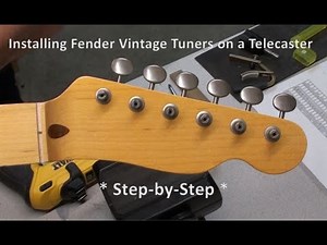 Installing Vintage Tuners on an Electric Guitar - Step by Step: Red Fender Telecaster Parts Build