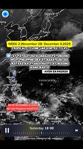 Ayon sa PAGASA-May namumuo na Tropical Cyclone-Like Vortex sa labas ng Philippine Area of Responsibility (PAR) at ito ay mataas na tyansa na maging isang bagyo sa susunod na mga linggo-basahin ang link ➡️⬇️ https://www.facebook.com/share/p/1718bMXVow/?mibextid=wwXIfr #WeatherUpdate #typhoon #TyphoonAlert | Ron Valencia