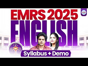 EMRS 2025 English Syllabus + Subject Combination + Demo Class by Sachin Academy Live 3pm