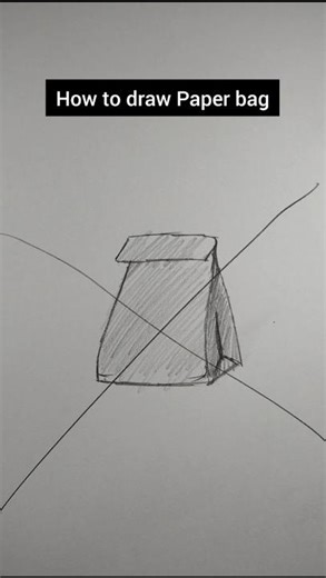 How to draw Paper bag #drawing #sketch #paper