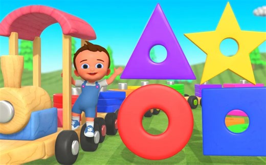 Learn Shapes for Kids with Little Baby Fun Play with Wooden Train _ Toddlers