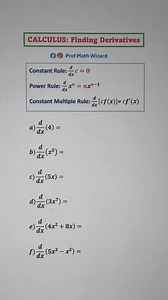 59K views · 700 reactions | Calculus: Finding the Derivatives #calculus #mathematics #math Prof Math Wizard | Prof Math Wizard | Facebook