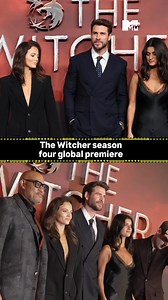 Liam Hemsworth, Freya Allan, Anya Chalotra, Laurence Fishburne, and Joey Batey at the global premiere of #TheWitcher season four ✨ #liamhemsworth #freyaallan #anyachalotra #laurencefishburne #joeybatey #mtvmovies | MTV UK