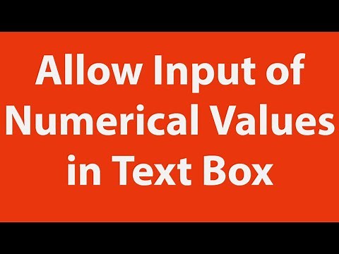How to allow only input of numerical values in userform text-box using Excel VBA
